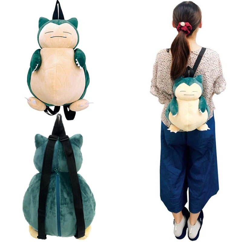 45 Cm Brinquedo De Pelúcia Mochila Cosplay Dos Desenhos Animados Snorlax Multi Função Bolsa De