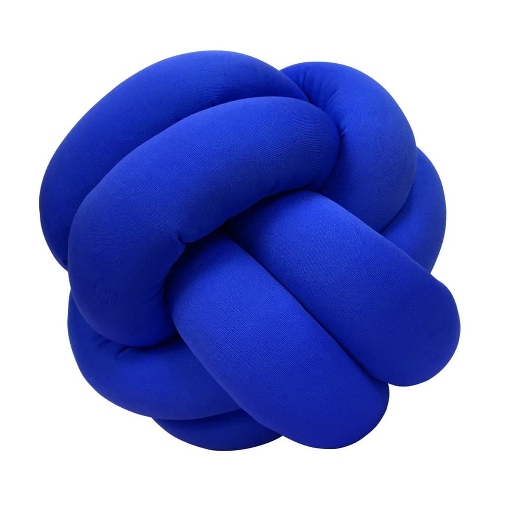 Almofada nó escandinavo dupla malha lisa azul royal