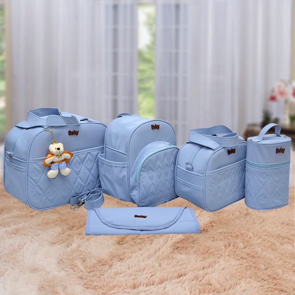 Kit bolsa/Mochila maternidade bebê luxo Masculino Feminino 5 peças super completo gestante