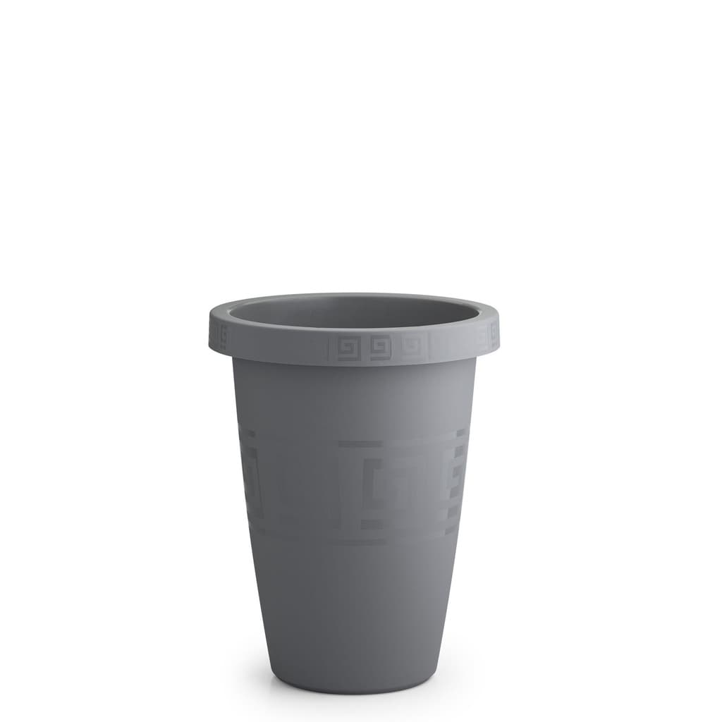 Kit 2 Vasos Redondo Cinza 14,5 Litros Grego