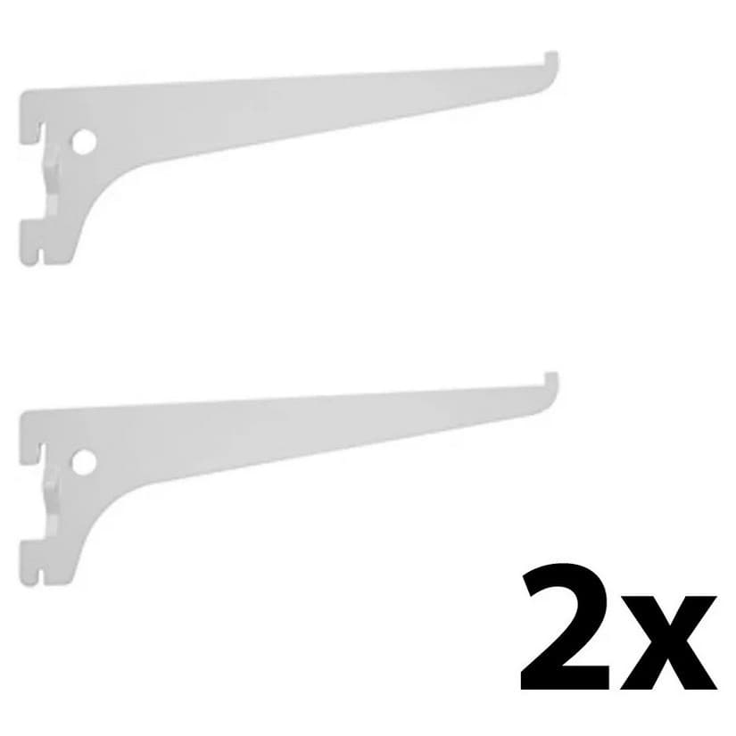Kit 2 Suporte Para Trilho Branco 40 Cm Prat-K