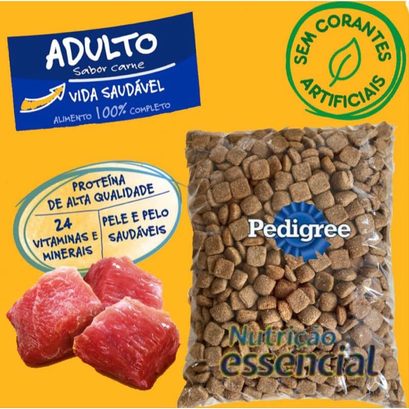 Ração Para Cachorro Pedigree Essencial 1 Kg Granel