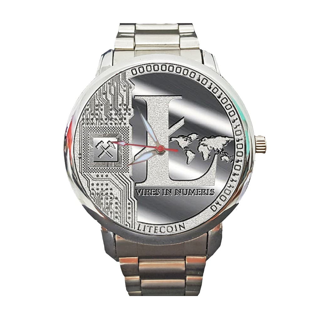 Relógio Personalizado Litcoin Criptomoeda Digital Original Impacto Relógios Top +vendido