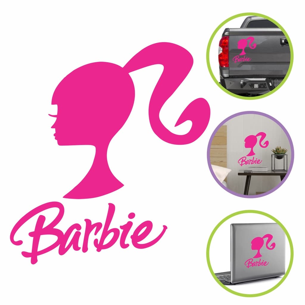 Adesivo De Parede Boneca Barbie 20cm X 20cm Decoração Casa Quarto De Menina Porta Cozinha Girl