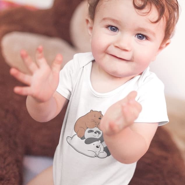 Body de bebe ursos sem curso Body de bebe