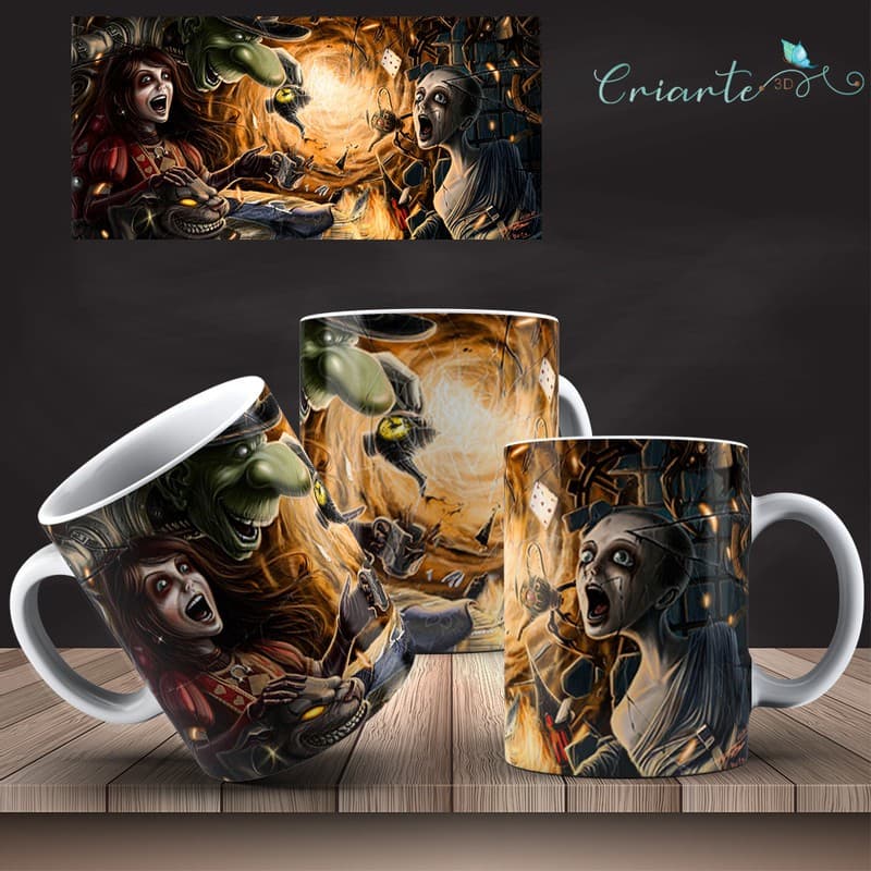 Caneca Porcelana Coleção Alice no País das Maravilhas  #14