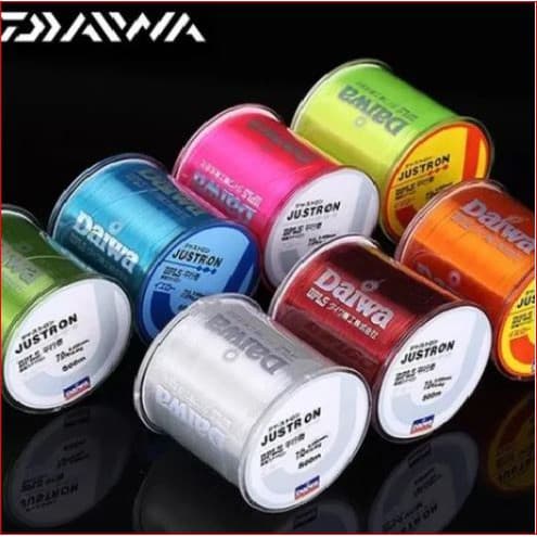Linha Monofilamento 500 metros Justron Daiwa Linha para pesca Linhas nylon pesca 500m Linha De Pesca Resistente e de baixa memória  De Nylon Japonês Durável Monofilamento Linha De Pesca Do Mar Do Rock Fio Granel Carretel