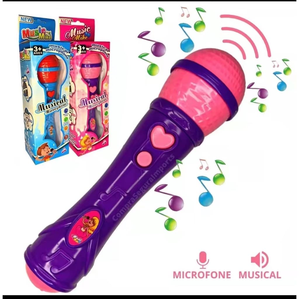 Brinquedo de Microfone Infantil Sai a Voz e MusicalFUTURO ONLINE
