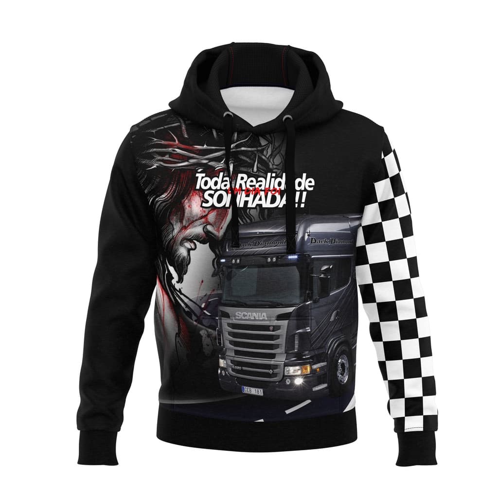 Blusa De Moletom Caminhão Grupo Caminhoneiro Toda Realidade Um Dia Foi Sonhada