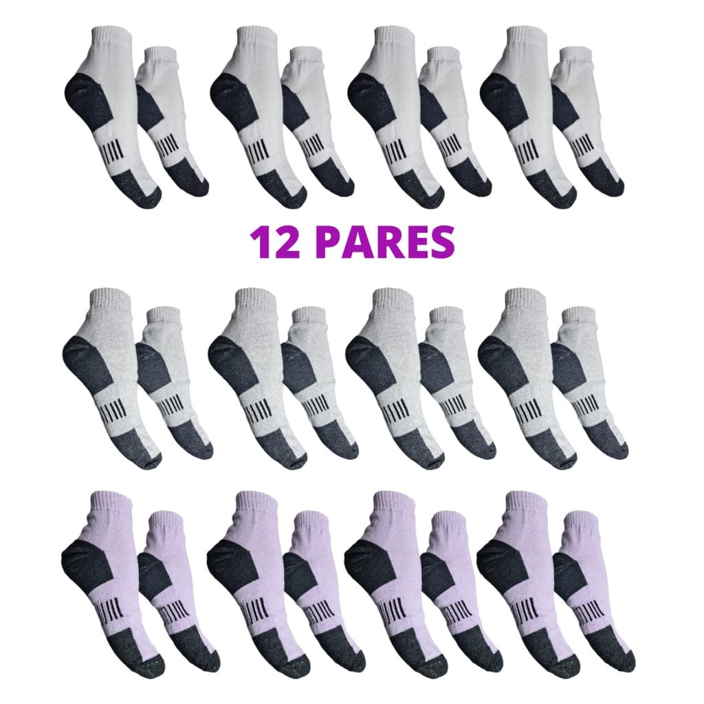 Meia Feminina Prime Cano Médio Kit 12 Pares Algodão