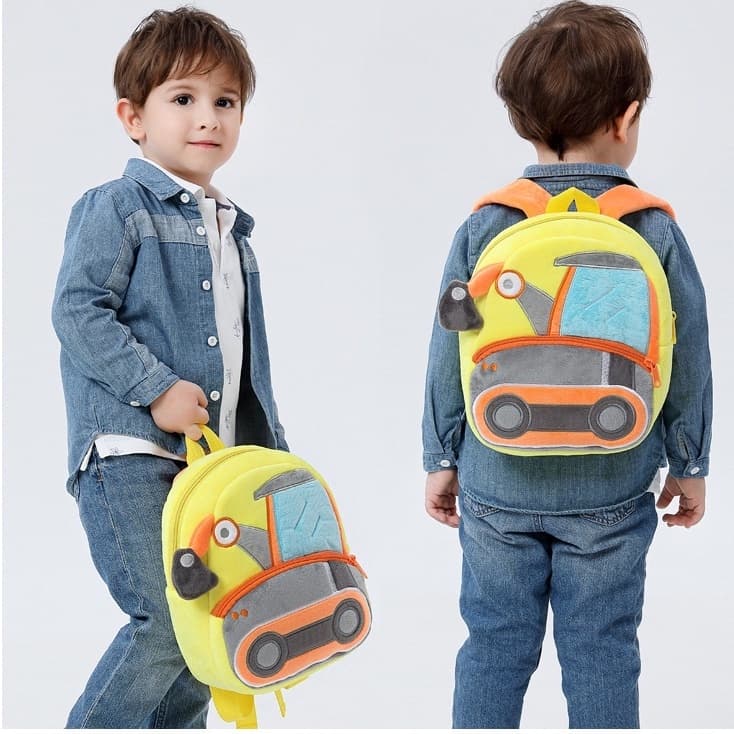 Mochila Escolar Infantil 3D Com Desenho De Carro/Jardim De Infância