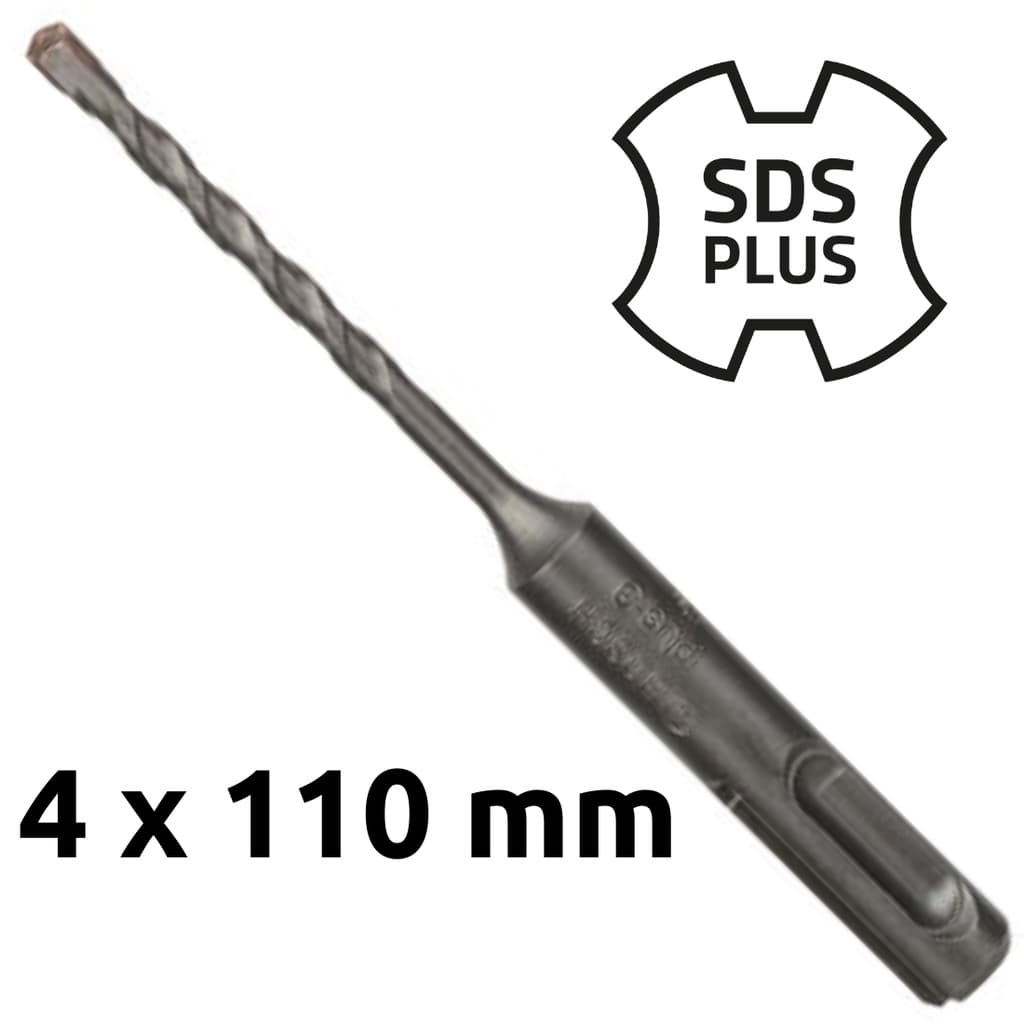Broca de Vídea Encaixe SDS Plus 4 x 110m - Para Perfurar Concreto Alvenaria Tijolos Pedras