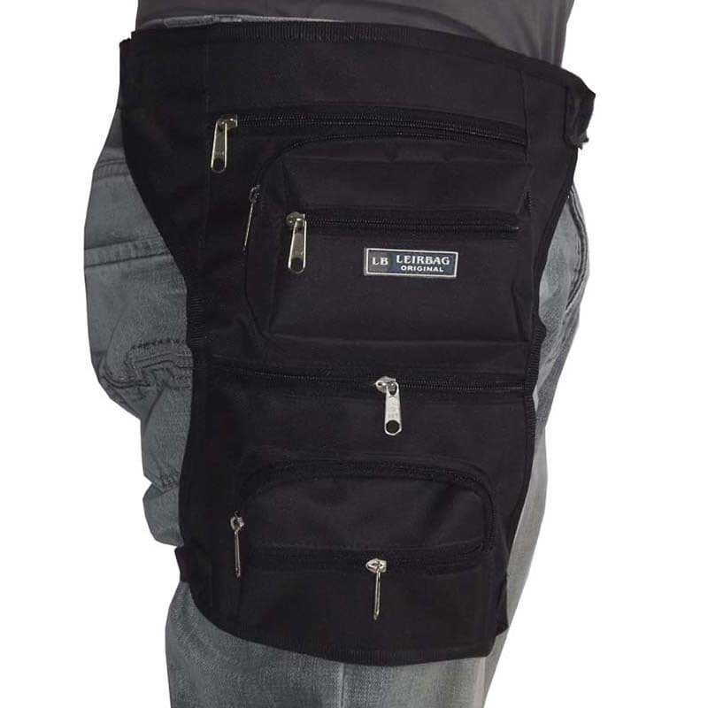 Pochete Cartucheira De Perna com 6 bolsos para motoboy, festa, trilha, caminhada