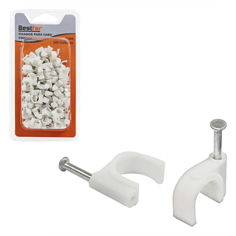 Fixador de Fios e Fixador de Cabo Miguelão 8mm 9mm 10mm c/100 unidades