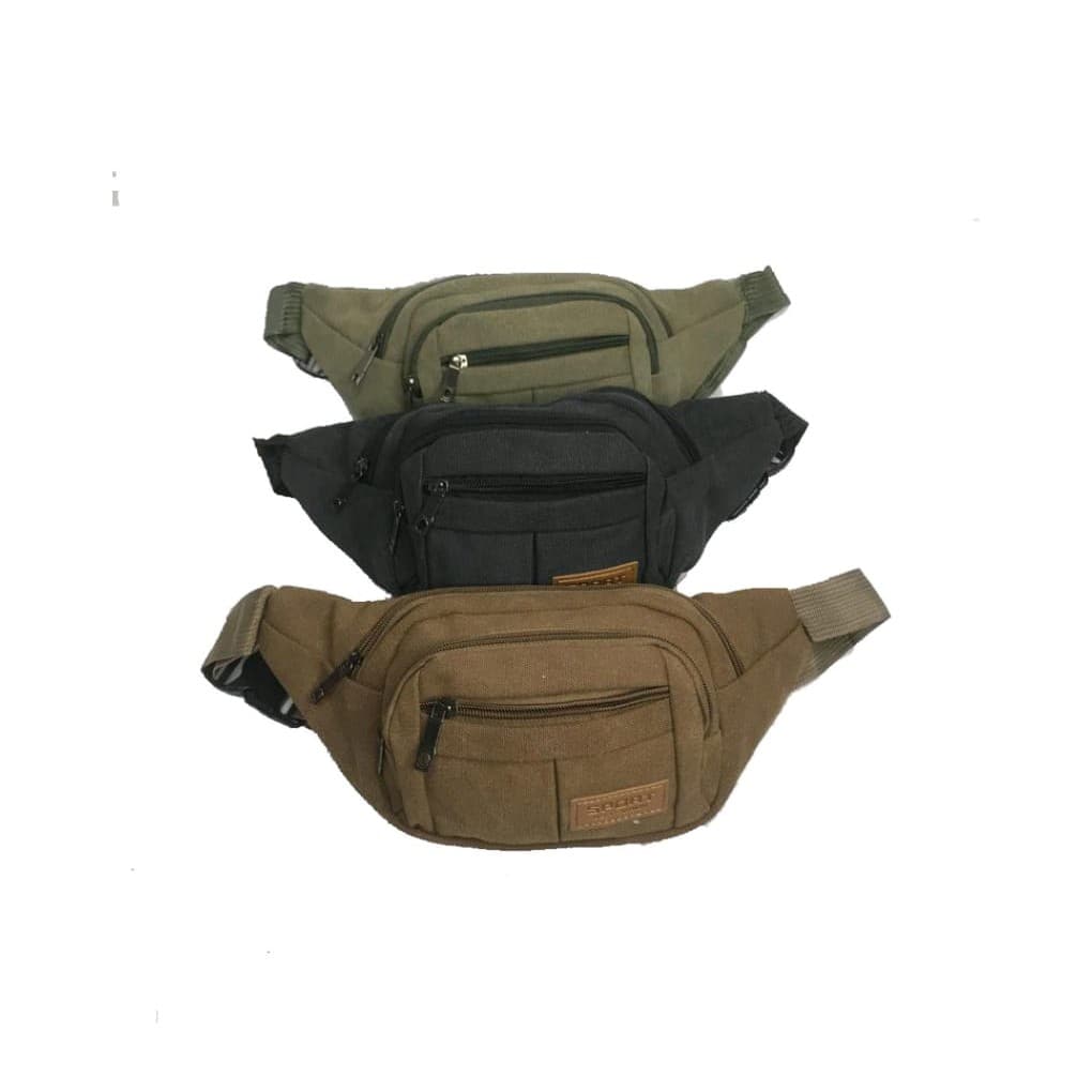Pochete Organizadora Grande De Lona Resistente Bolsa Cintura PO7015