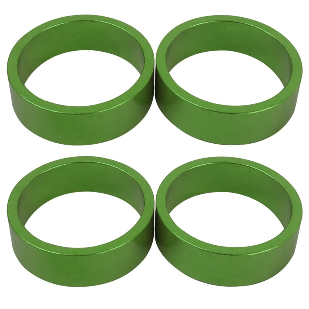 Kit 4 Espaçador Calypso de 10mm para Garfo Ahead em Alumínio Verde