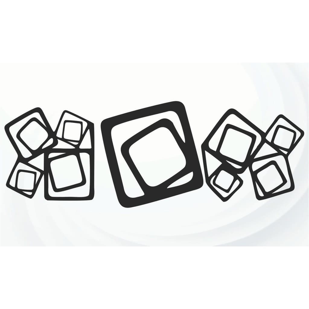 Quadro Abstrato Geométrico  Cubos Geométricos Mdf Decoração