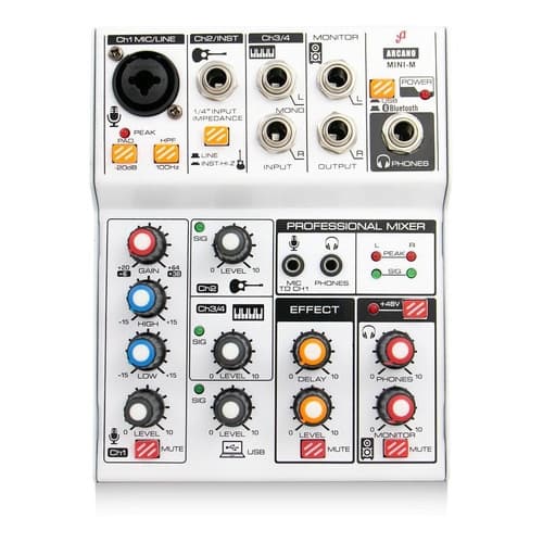 Mesa de som e interface USB Arcano MINI-M