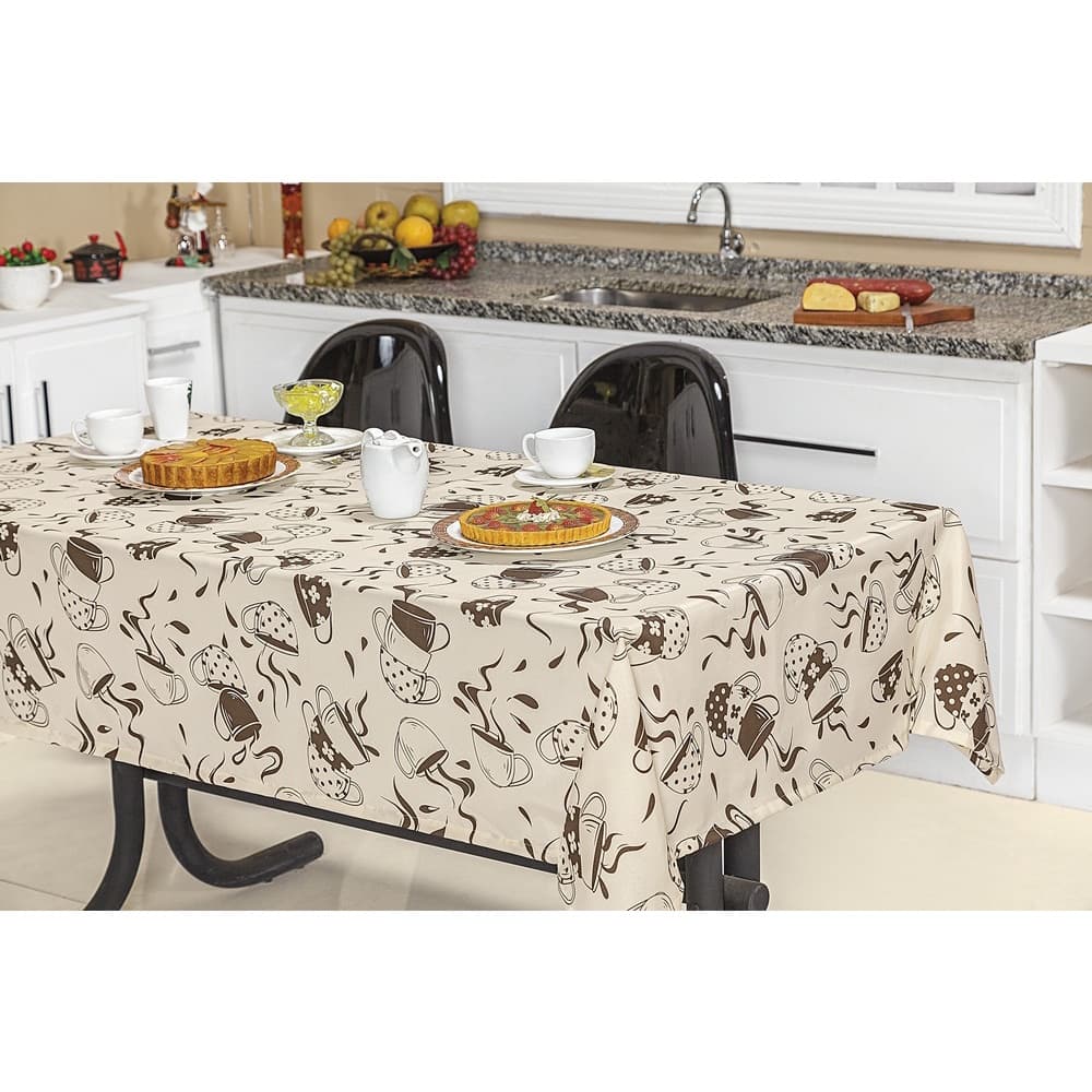 Toalha De Mesa Para 6 Lugares Oxford Estampadas (envio Imediato)