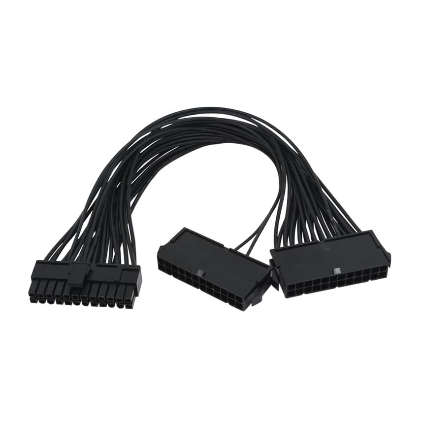 Cabo adaptador duplo para ligar 2 fontes ATX 24 Pinos 28cm