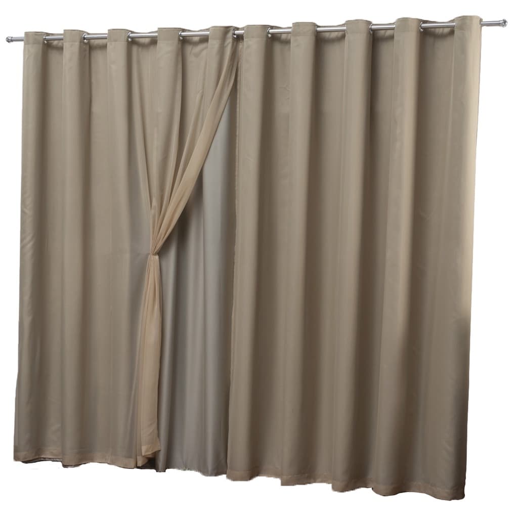 Cortina De Voil Com Forro Blackout Em Tecido Corta Luz 2,00x1,50 Sala E Quarto