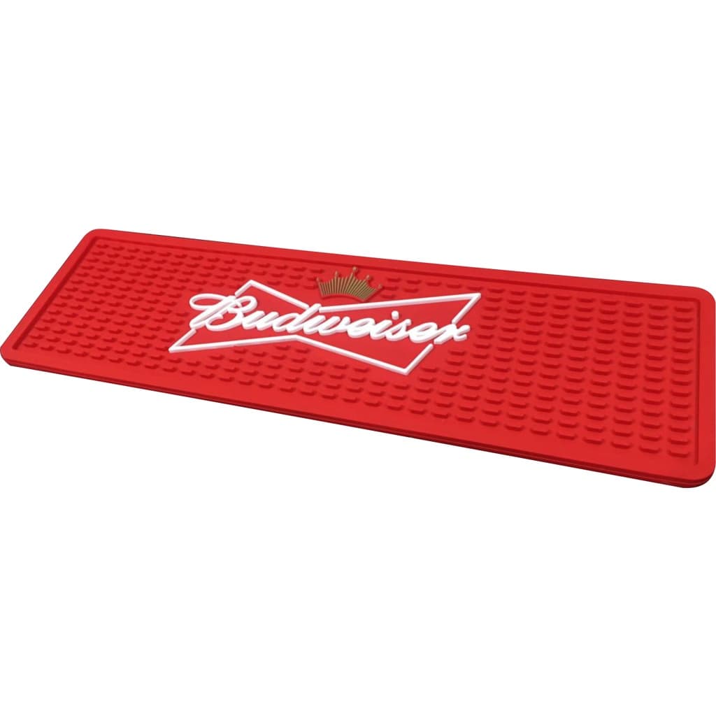 Tapete Barmat Bud Emborrachado 50x15Cm Escorredor Bar Bebidas Pratos e copos Chopp Cerveja