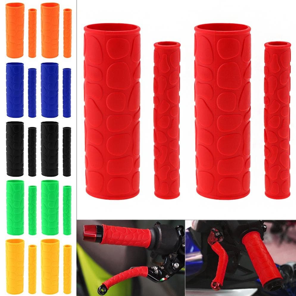 1 Par 106MM TRP Punhos De Guiador De Motocicleta Com Padrão Antiderrapante E 2 Peças Capas De Freio De Mão Borracha Conf