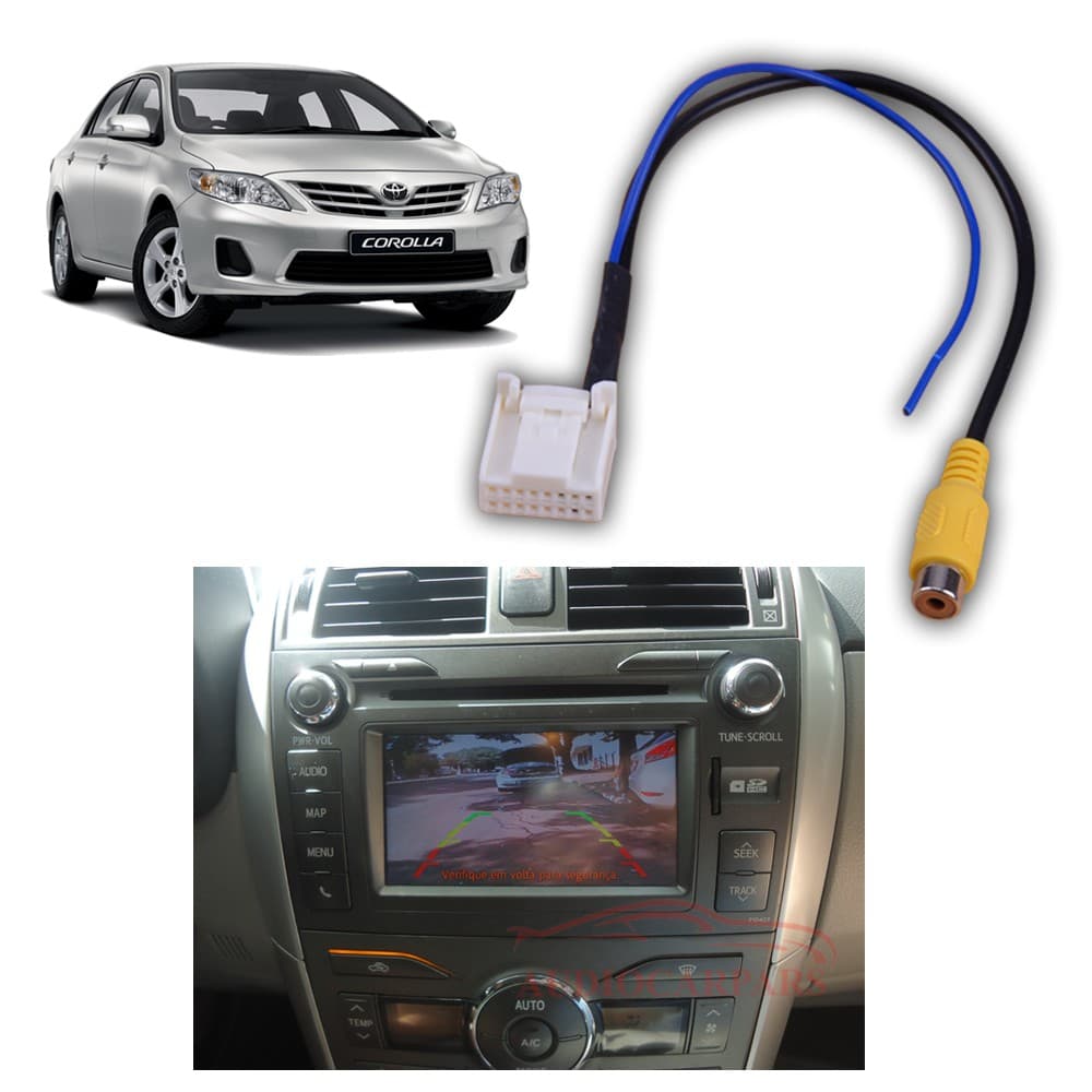 Adaptador Para Câmera De Ré Corolla 2010 A 2014 MULTIMÍDIA NVF-3228ZT