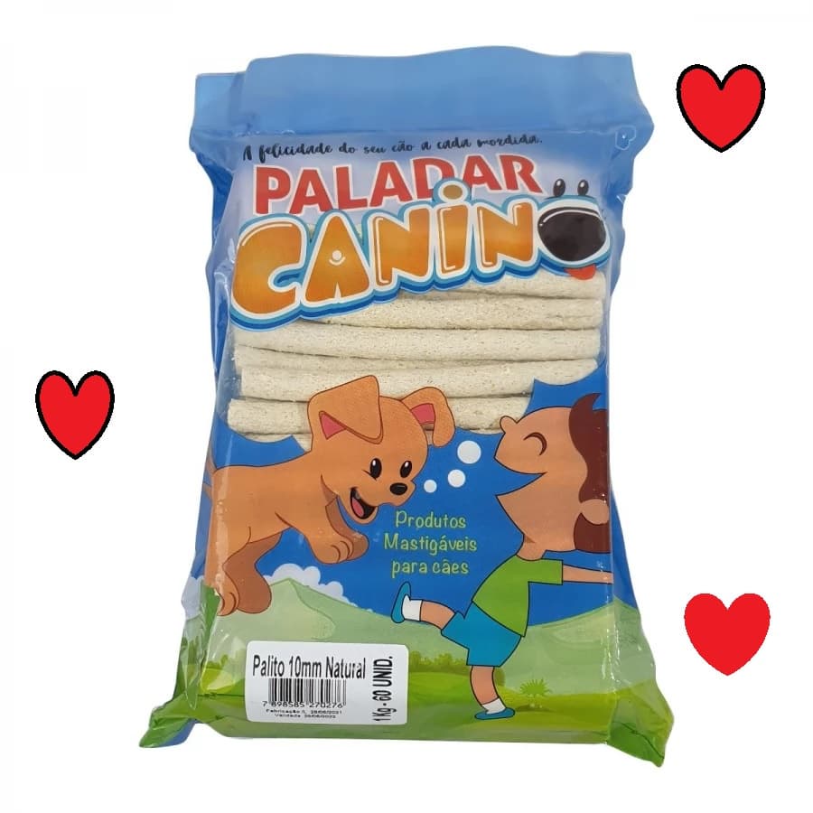Petiscos Osso Palito de Couro Natural 1kg Saboroso Para Cachorro 6mm 8mm 10mm ou 15mm Paladar Canino