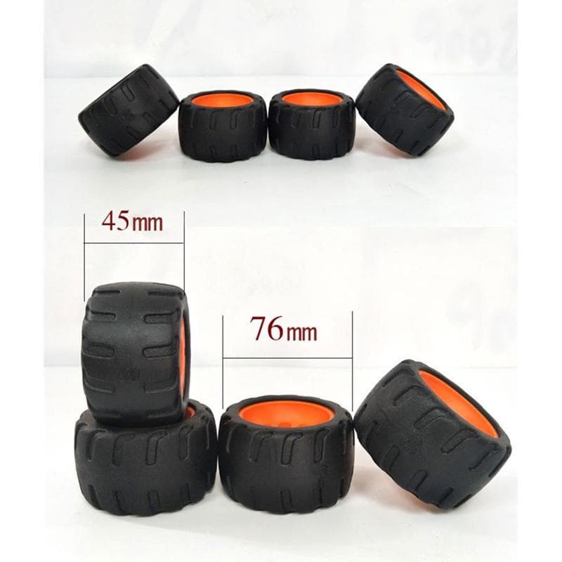 Roda De Borracha PU De 76x45mm , Skate Off road Prancha Longa , Escovação Resistente Ao Desgaste Rua