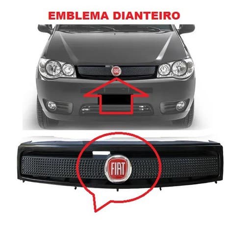 Emblema Grade Dianteira Fiat Uno Fiorino Palio Strada Siena 5191