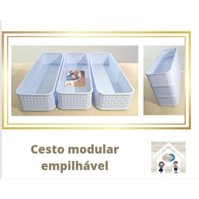 Organizador-Cesto Modular 30x10x6cm