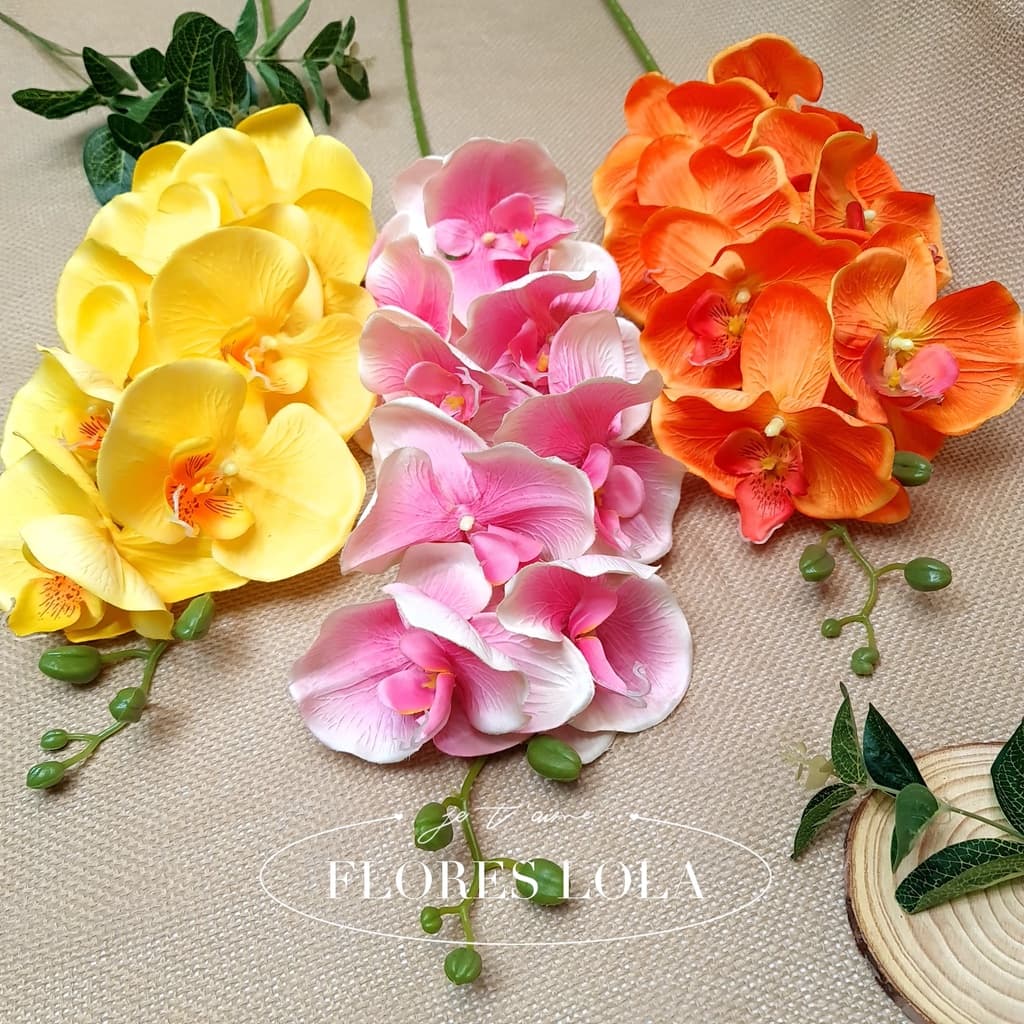 Galho Flor Orquídea Artificial P/ Decoração Casamento, Arranjos, Decorar Festas e casa