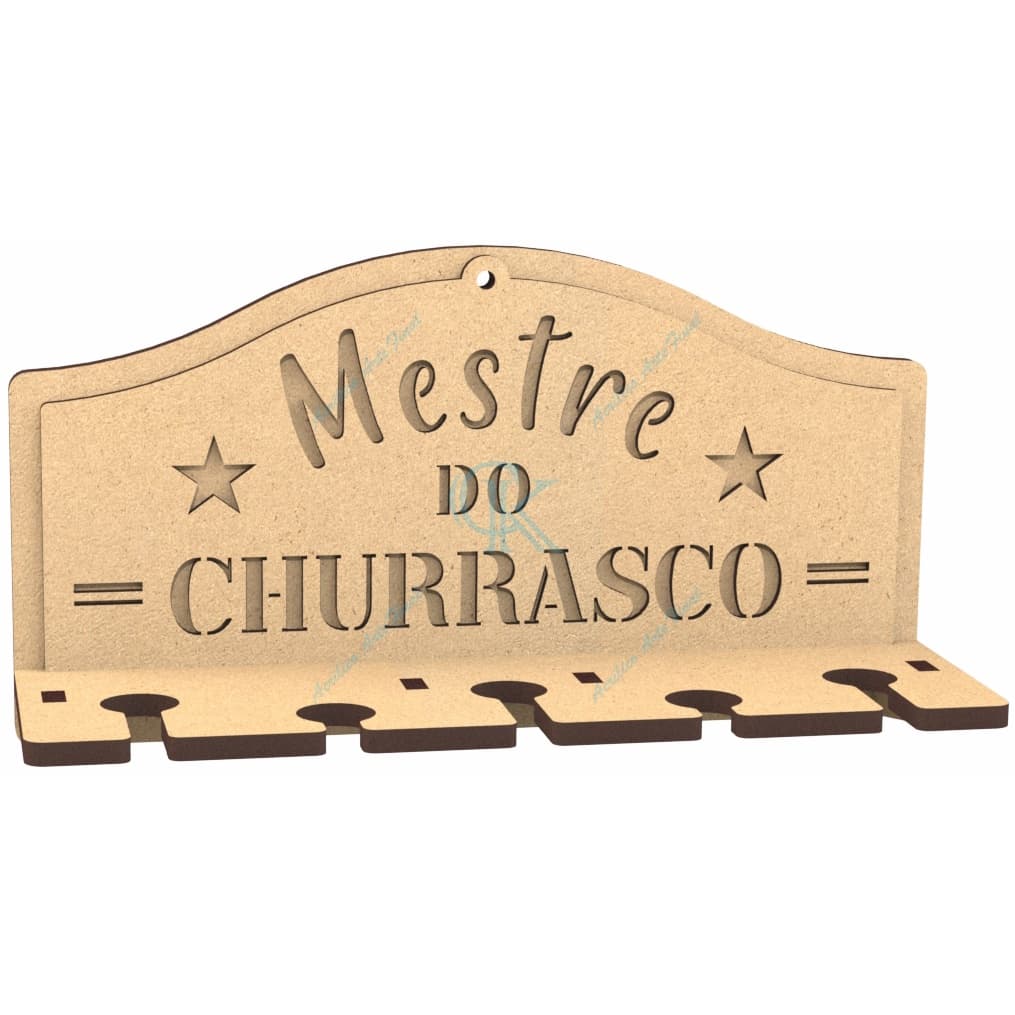 Porta espeto dia dos pais mdf 6mm cru