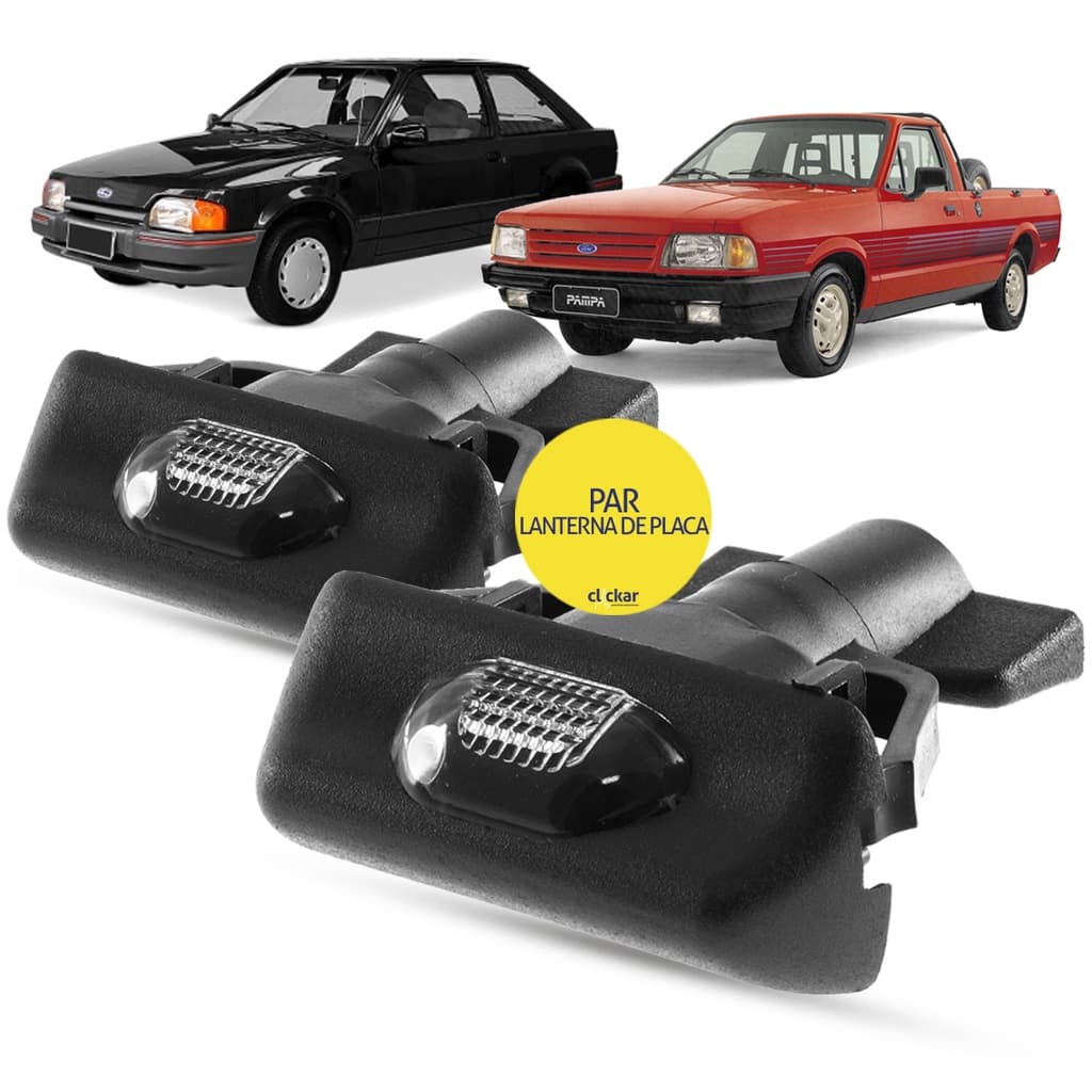 Par Lanterna Luz De Placa Ford Escort 1983 1984 1985 1986 1987 Pampa Belina Del Rey