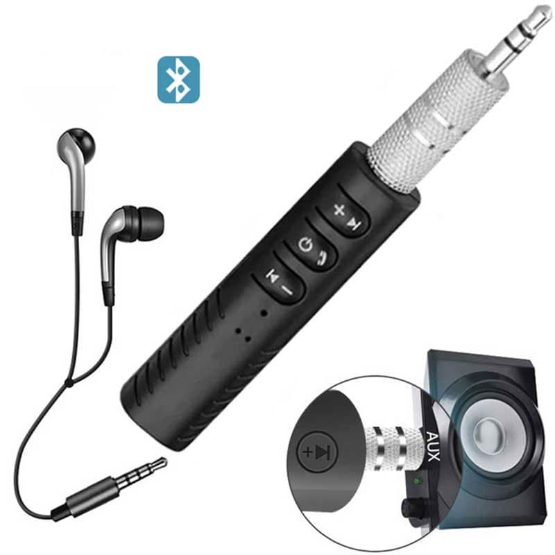 Adaptador Bluetooth Receptor Para Carro Sem Fio De 3,5 Mm Aux Áudio Estéreo Música Veículo Mão-Livres