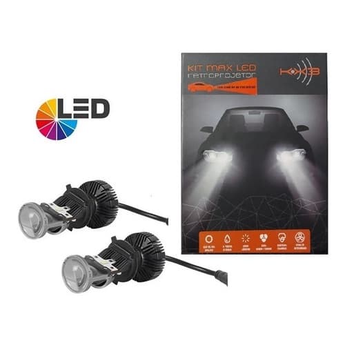 Lâmpada De Led Mini Projetor Canhão 16.000 Lms Conector H11