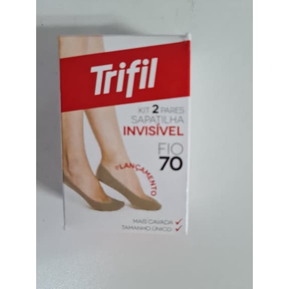 Kit 2 pares sapatilha Invisível Fio 70 Trifil 6136, Tamanho Único.