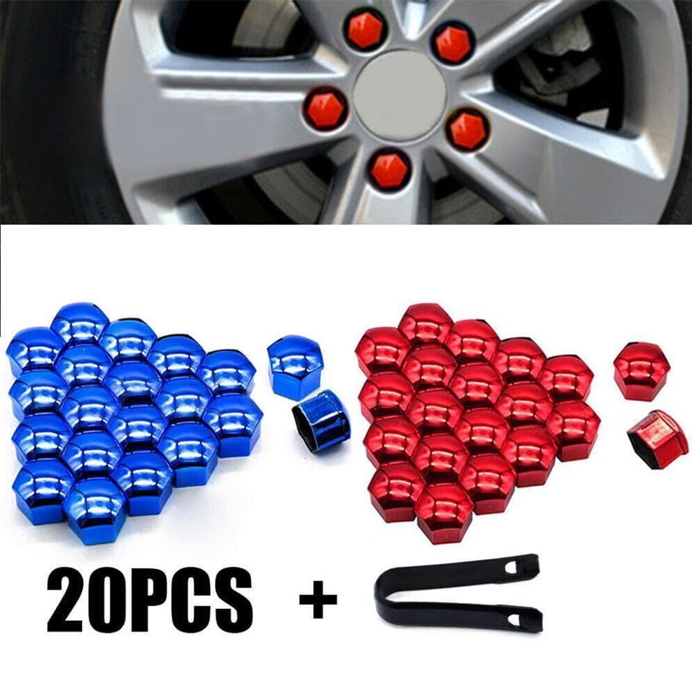 19 mm 20 Peças Capa De Proteção Porca Da Roda De Carro Anti-Ferrugem Parafuso Porca De Pneu De Carro