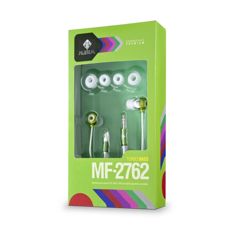 8 Un Fone  de Ouvido Intra Auricular MF-2762