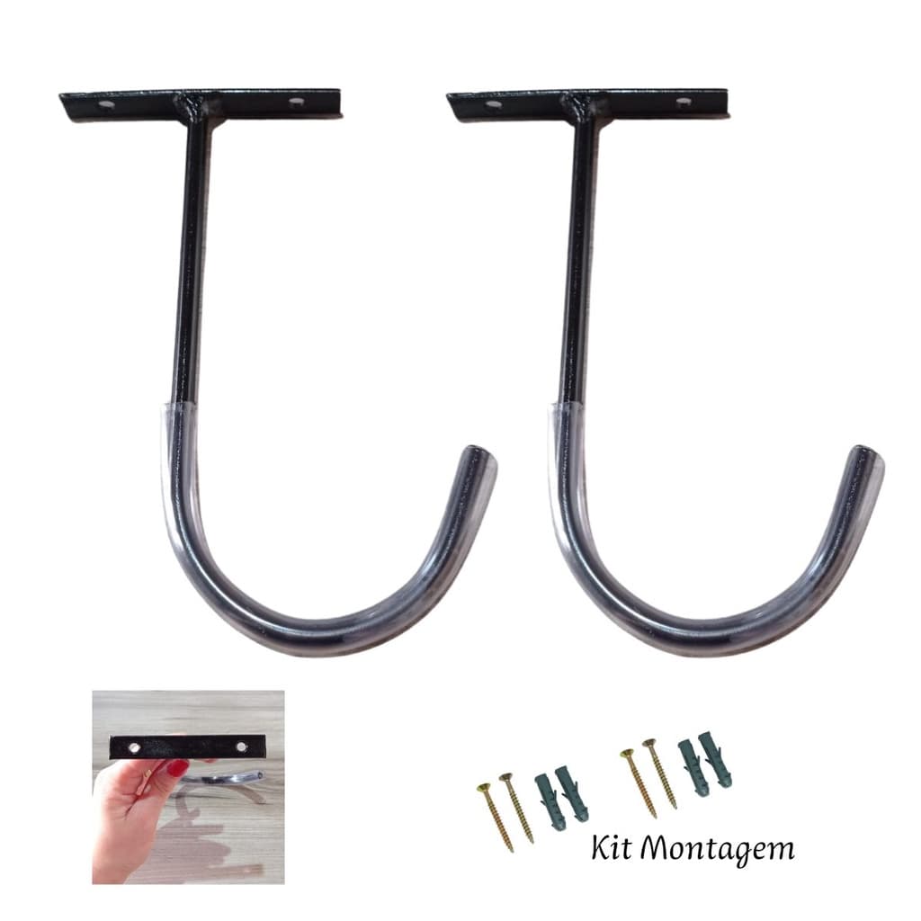 Kit 2 Suportes Bicicleta Bike Teto