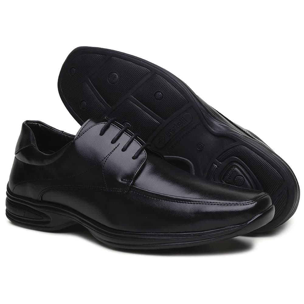 Sapato Masculino social com atacador ajustável ajuste solado de borracha em gel envio em 24 hrs