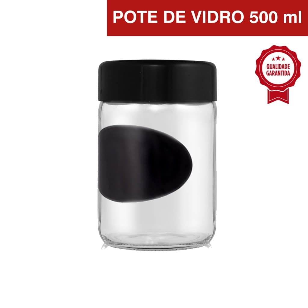 Pote Vidro  Porta Tempero tampa rosca 500ml Porta Mantimento para compota conserva açúcar café biscoito mantimentos