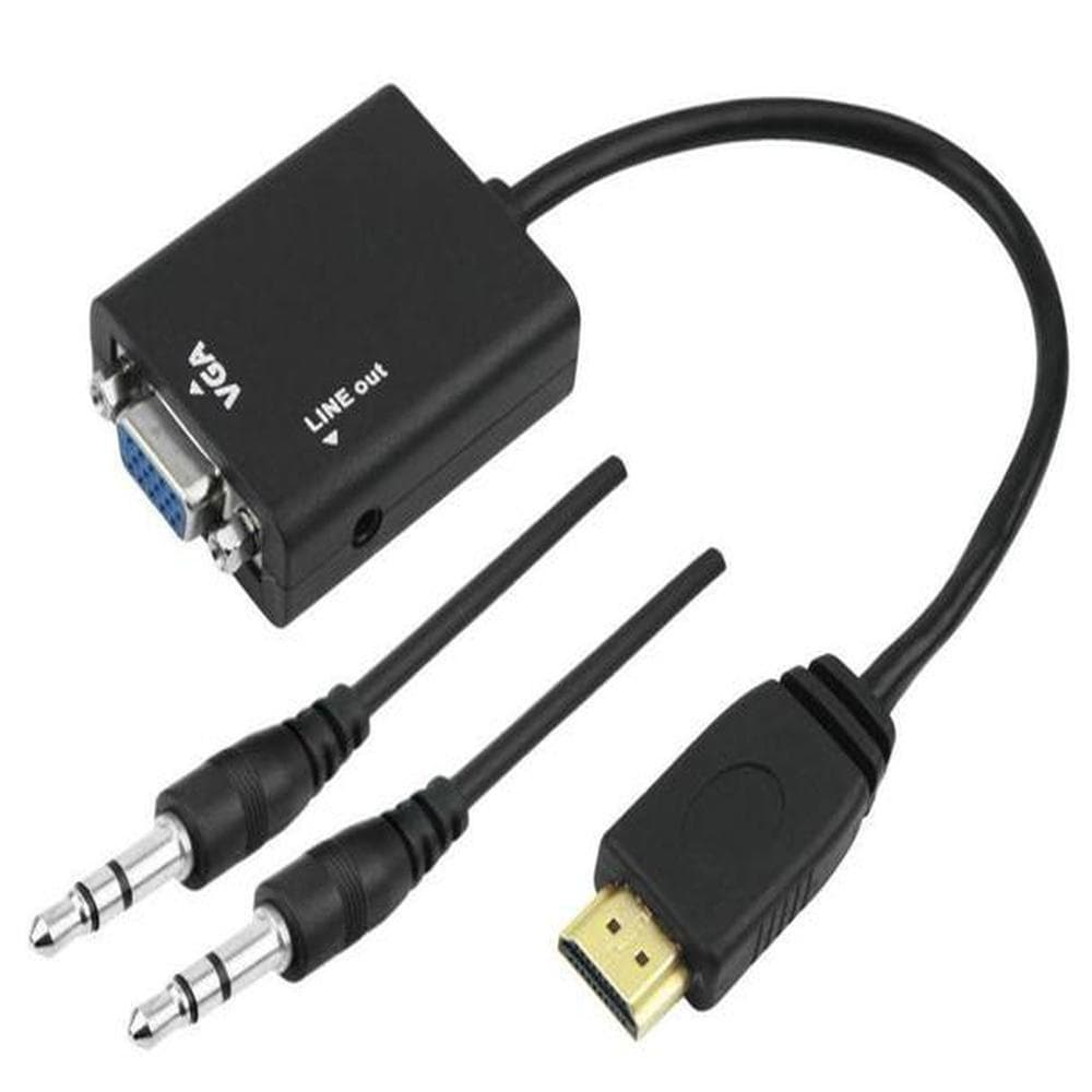 Adaptador HDMI para VGA FULLHD 1080p + Audio P2 para PC DVD TVBOX Tablet 7812081000007