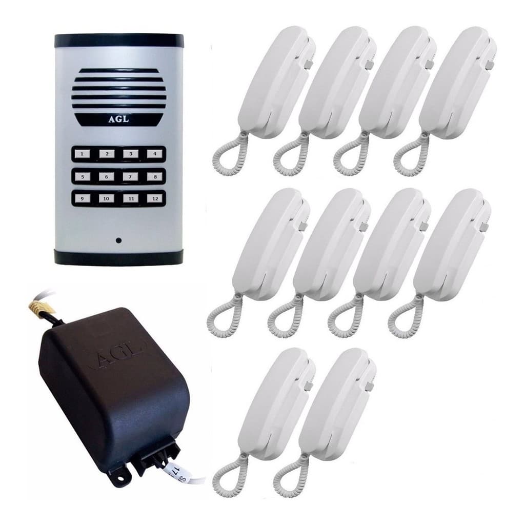 Porteiro Interfone Coletivo Agl 10 Pontos Bom = Hdl