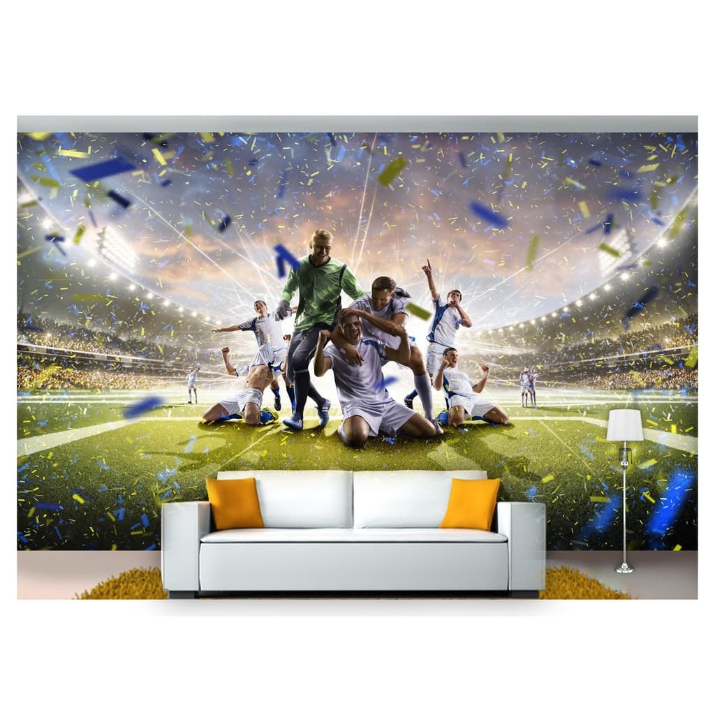 papel de parede Esportes Futebol Bola Campo 3D 7,5m² SPT23