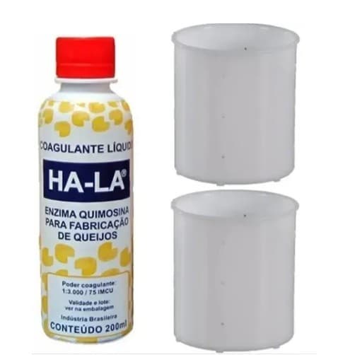 Kit 2 Formas para Queijo Minas Caseiro  500g+ Coalho Coagulante ha-la