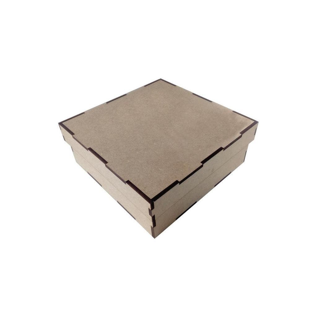 Caixa corte a laser MDF 10X10X5cm 3mm Desmontada