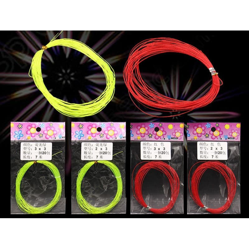 7 M Linha De Pesca Trançado 2x3 3x3 Dureza red Cor Para Explosão Gancho Amarrado Gancho diy 0.5mm 0.7mm