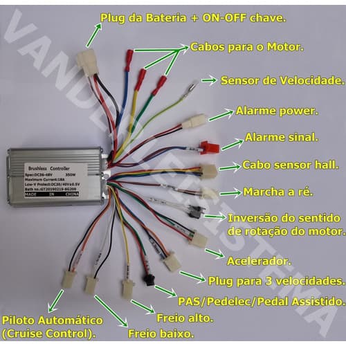 Controlador Modulo Bicicleta Elétrica 36v Ou 48v / 350w 18a